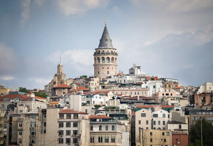 Galata Tower above the rooftops of Istanbul